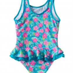 Lovely Ruffle Floral Girls’ One Piece Swimsuit